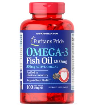 Puritans Pride Omega3 Fish Oil 1200mg 100softgels